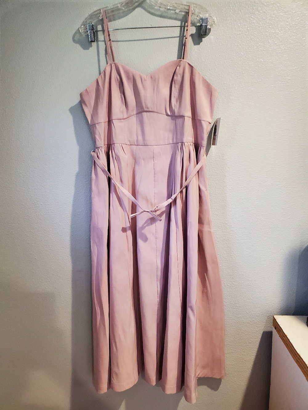 Women's Bow Belt Midi Dress - A New Day Pink XL - Picture 4 of 10